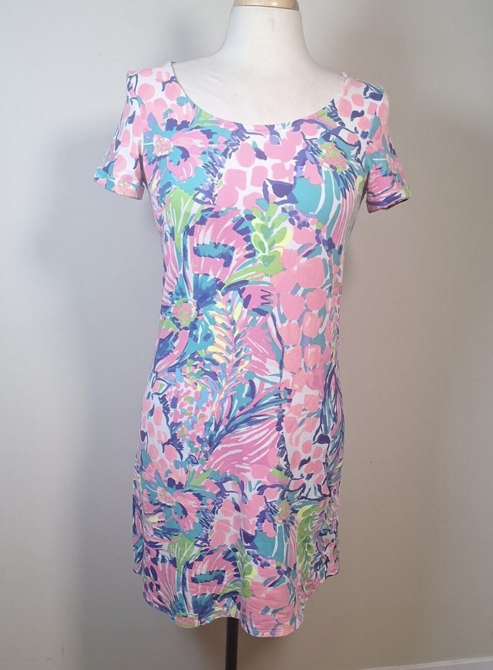 Lilly Pulitzer UPF 50+ Tammy Dress "Multi Gumbo Limbo" giraffe Size XS - Picture 2 of 7
